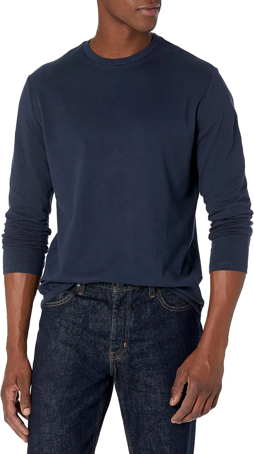 Amazon Essentials Slim-Fit Long Sleeve Shirt for Men, Pocket and No Pocket Styles