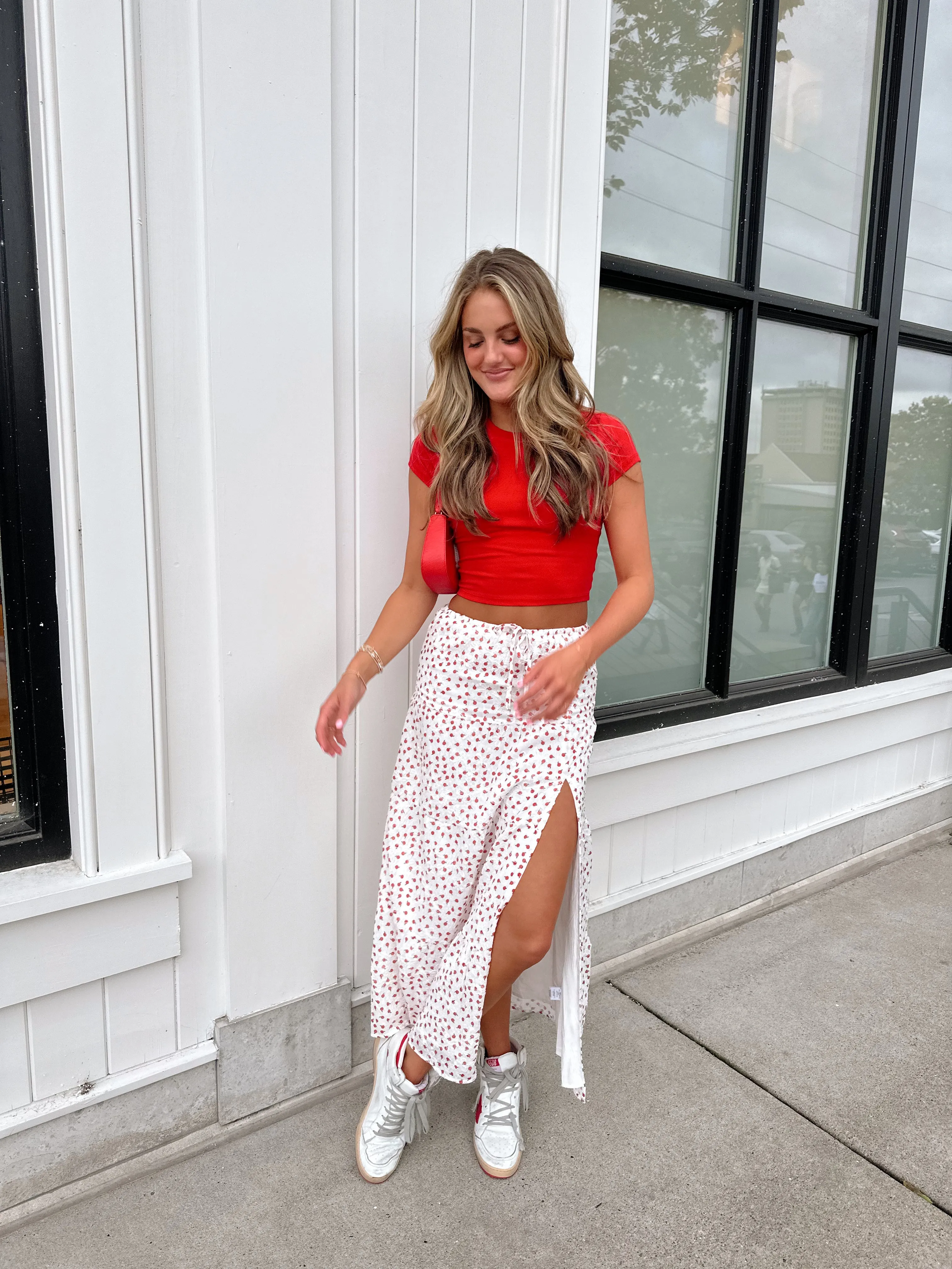 Americana Crop Top - Red