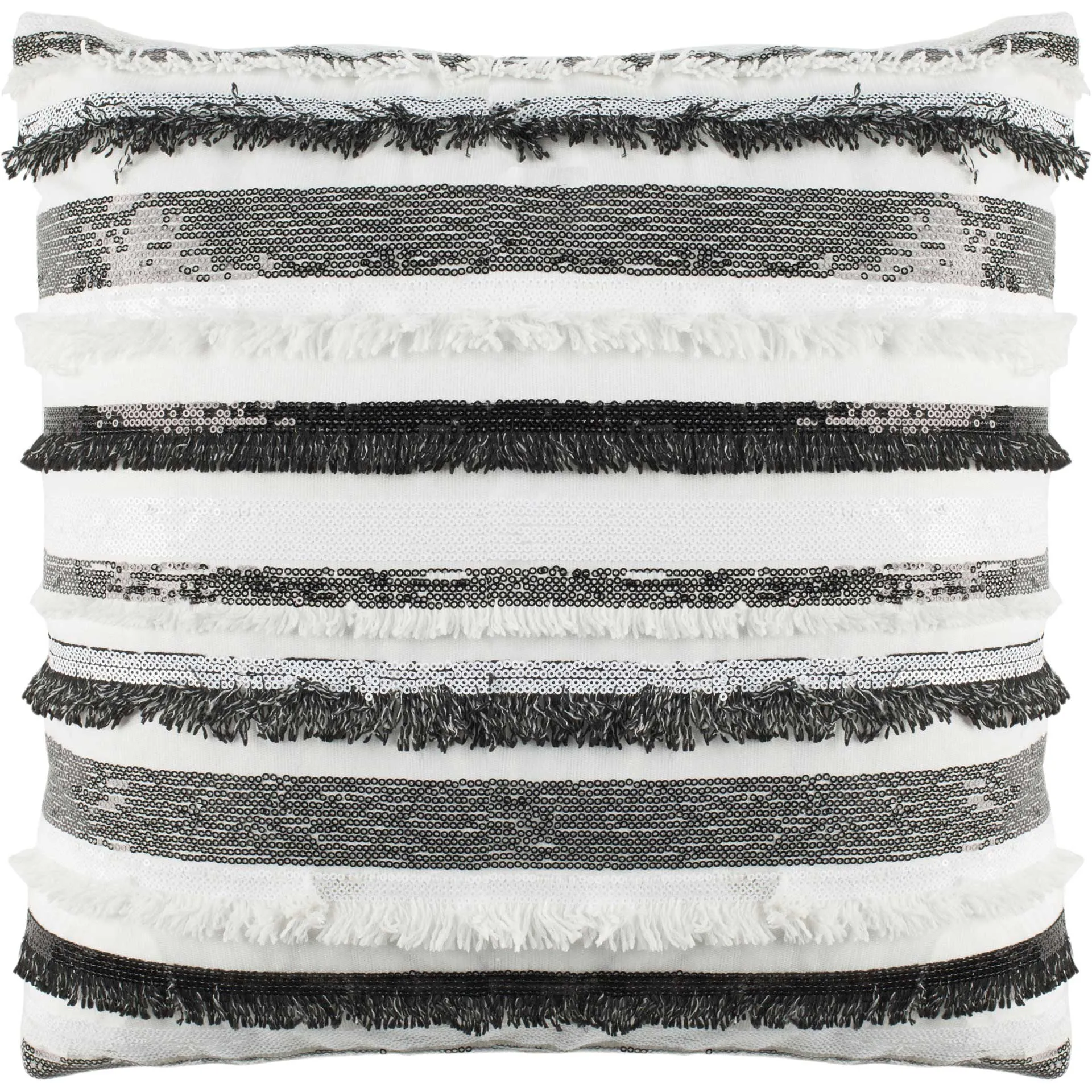 Amos Striped Pillow Gray/Ivory