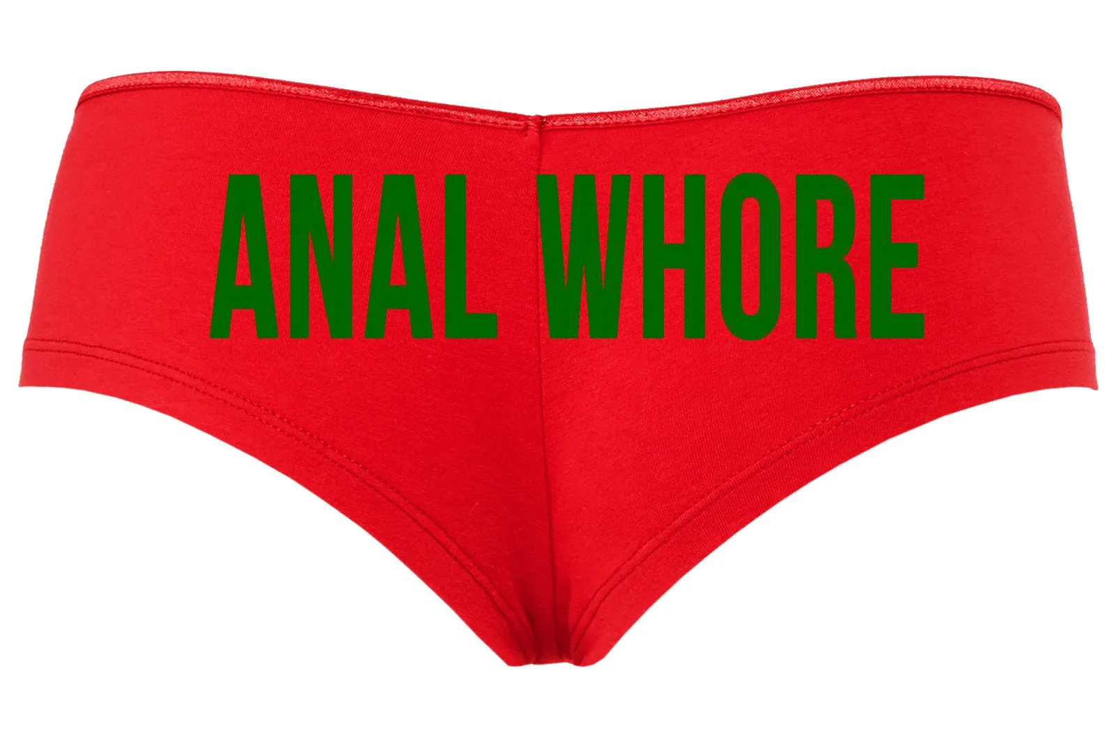 Anal Whore • Red Boyshorts • Choose Your Color Text