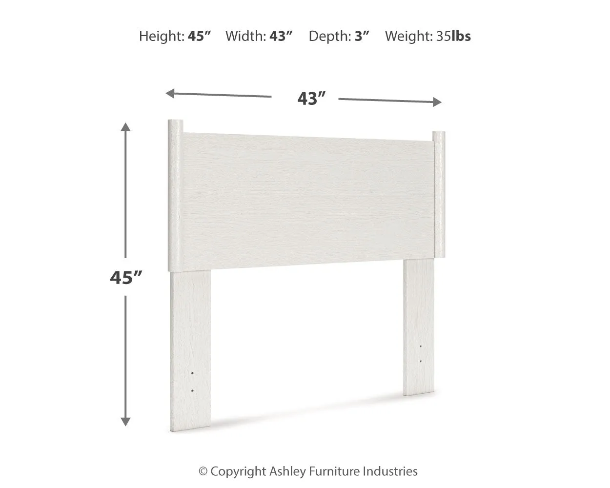 Aprilyn Twin Panel Headboard with Dresser and Chest