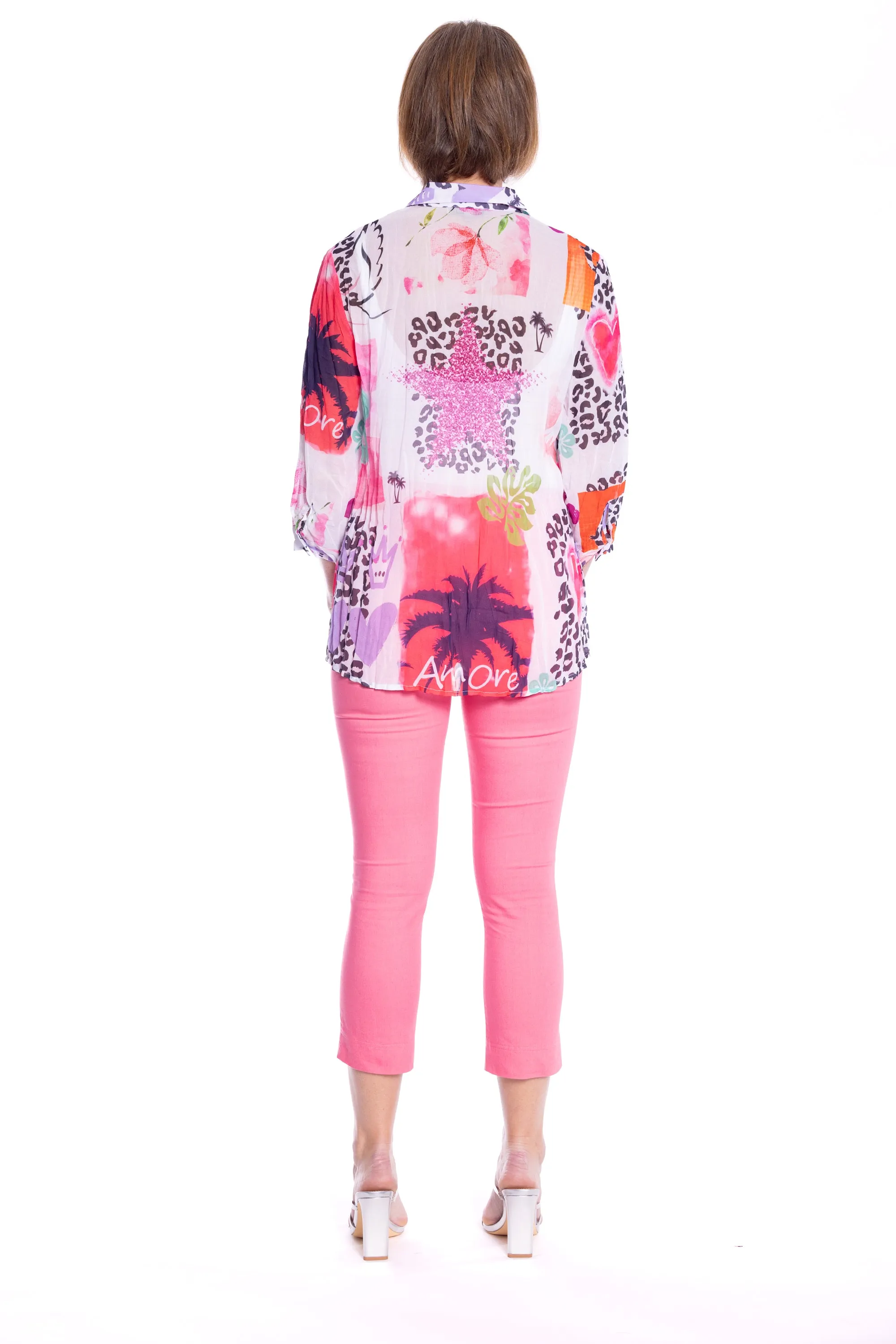 Art Abstract Printed Shirt - Pink