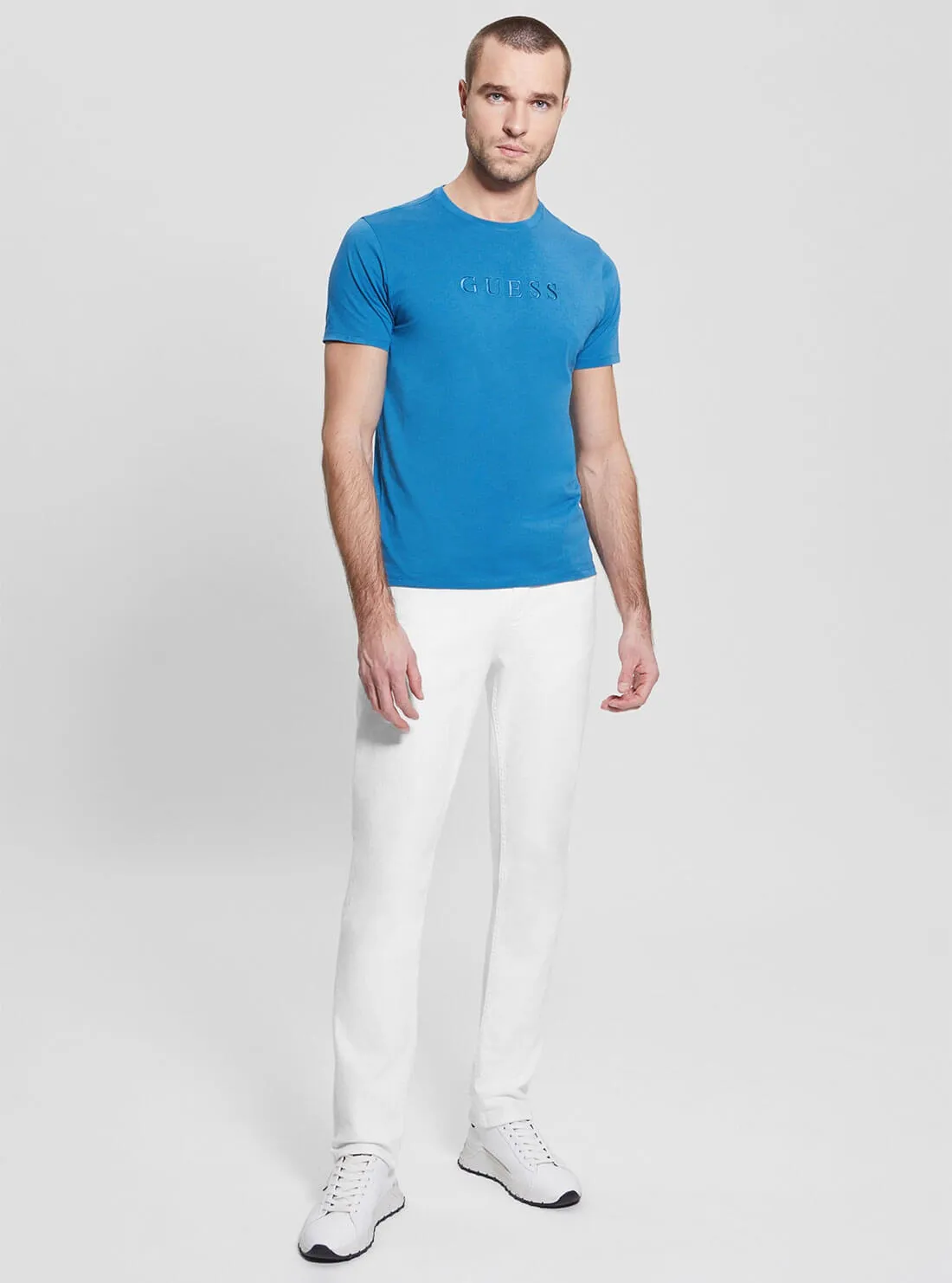 Blue Pima Logo T-Shirt