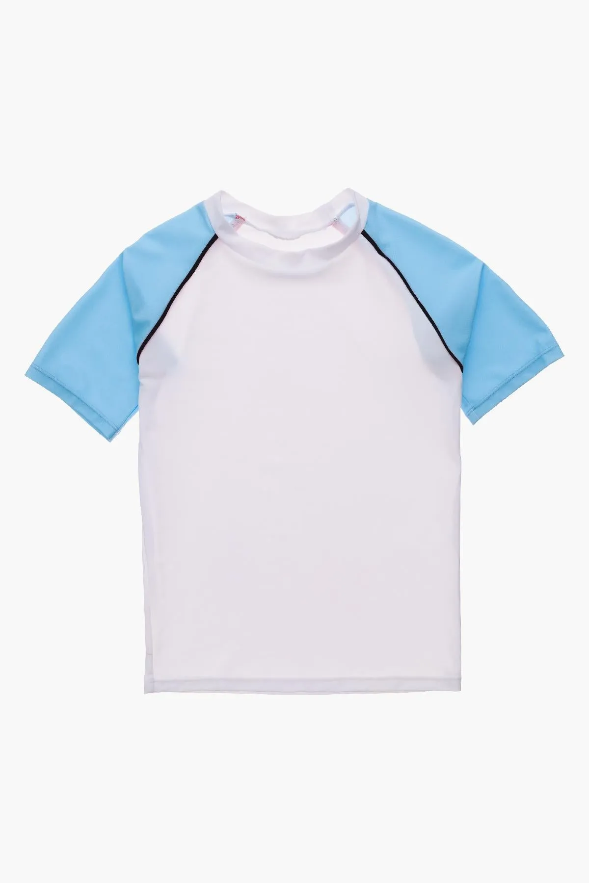 Boys Swim Snapper Rock White Blue Rash Top