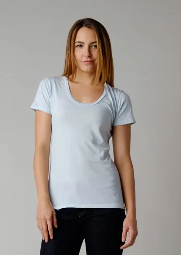 Brooklyn Denim Co. Organic Cotton Swoop Neck Tee - Granada