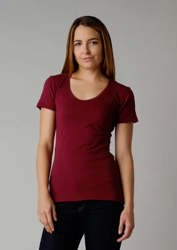 Brooklyn Denim Co. Organic Cotton Swoop Neck Tee - Granada