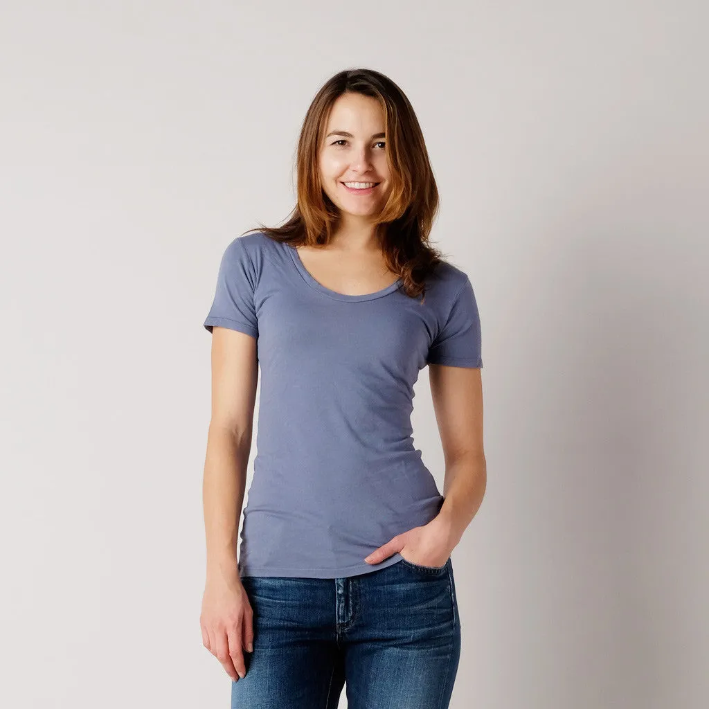 Brooklyn Denim Co. Organic Cotton Swoop Neck Tee - Mendocino