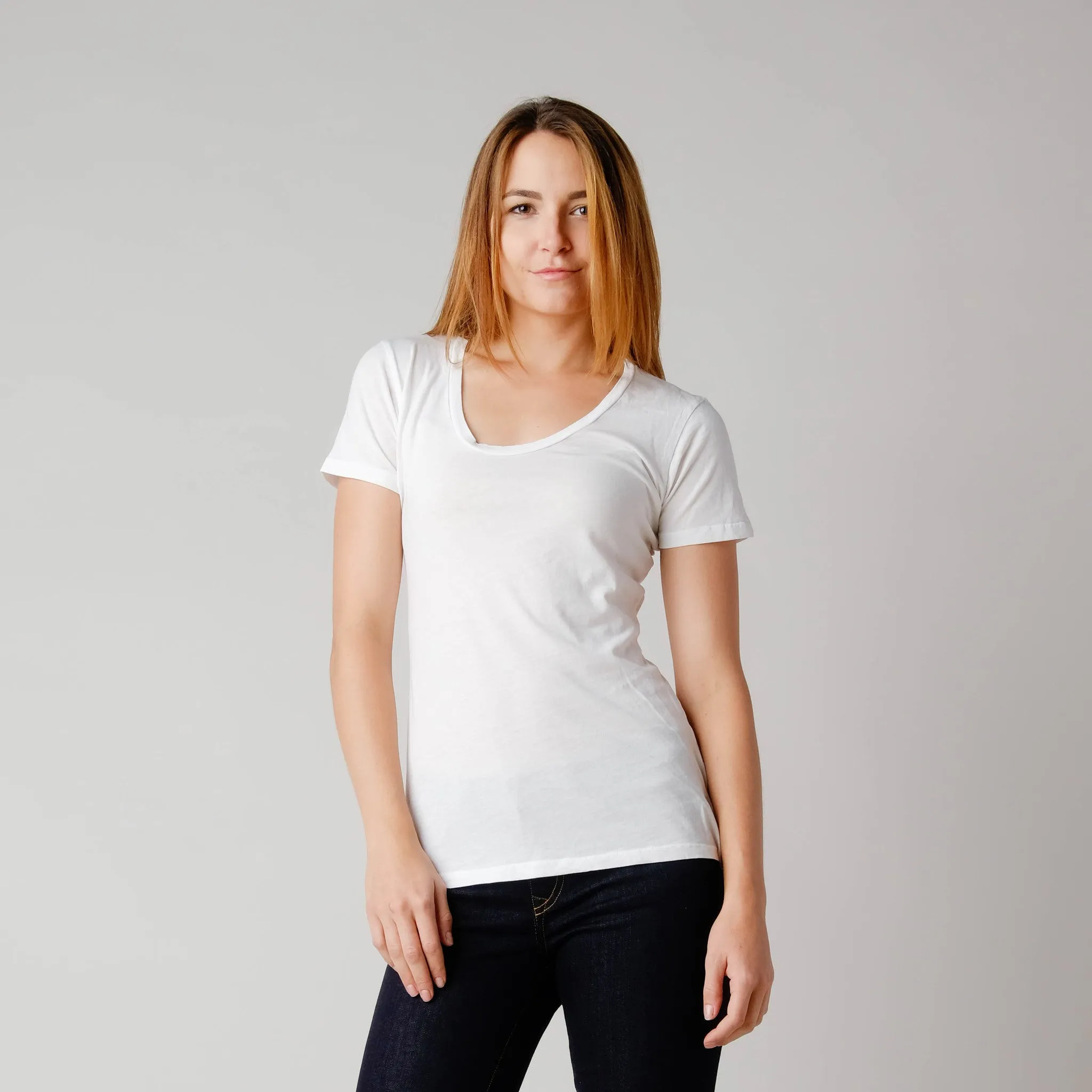 Brooklyn Denim Co. Organic Cotton Swoop Neck Tee - Mendocino