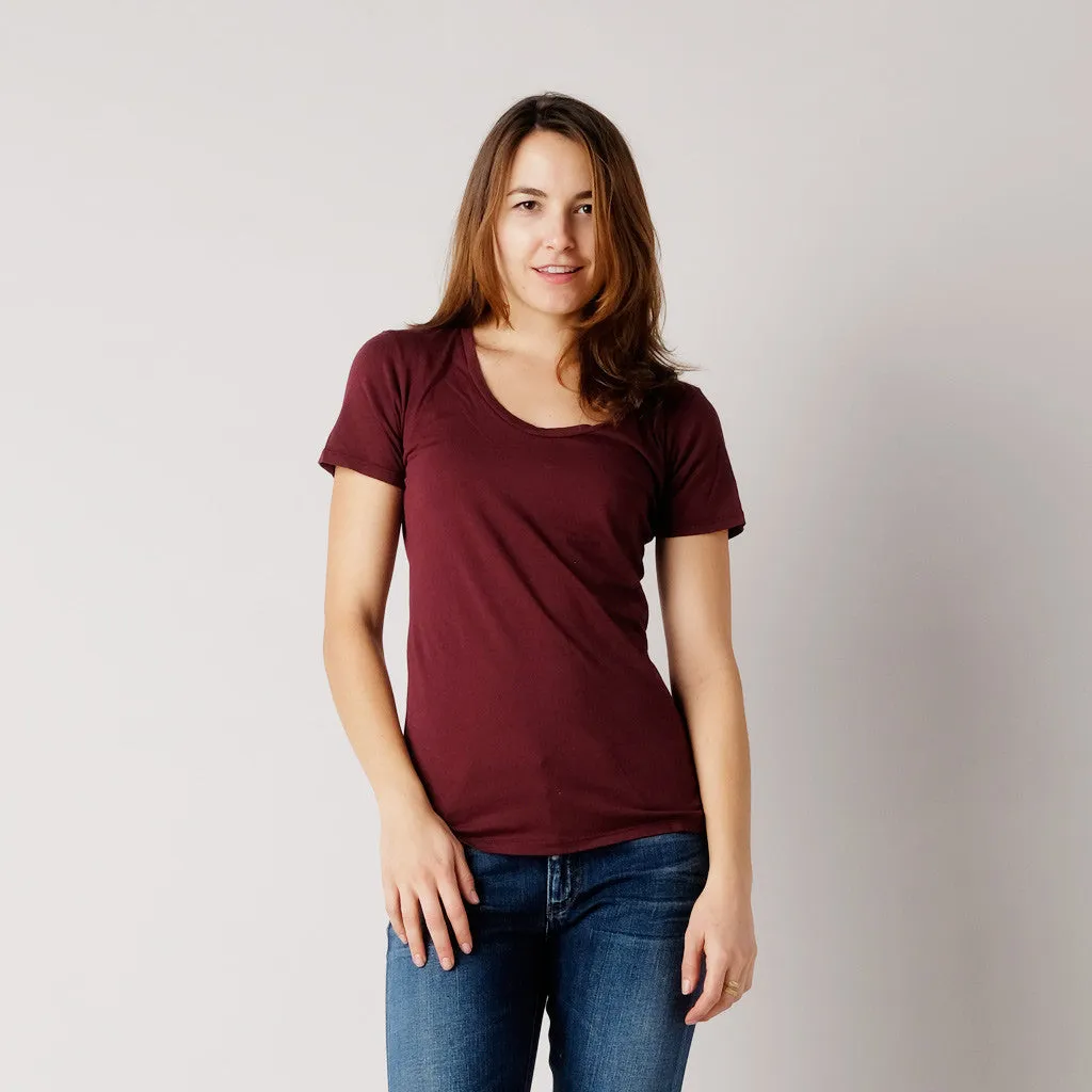 Brooklyn Denim Co. Organic Cotton Swoop Neck Tee - Mendocino