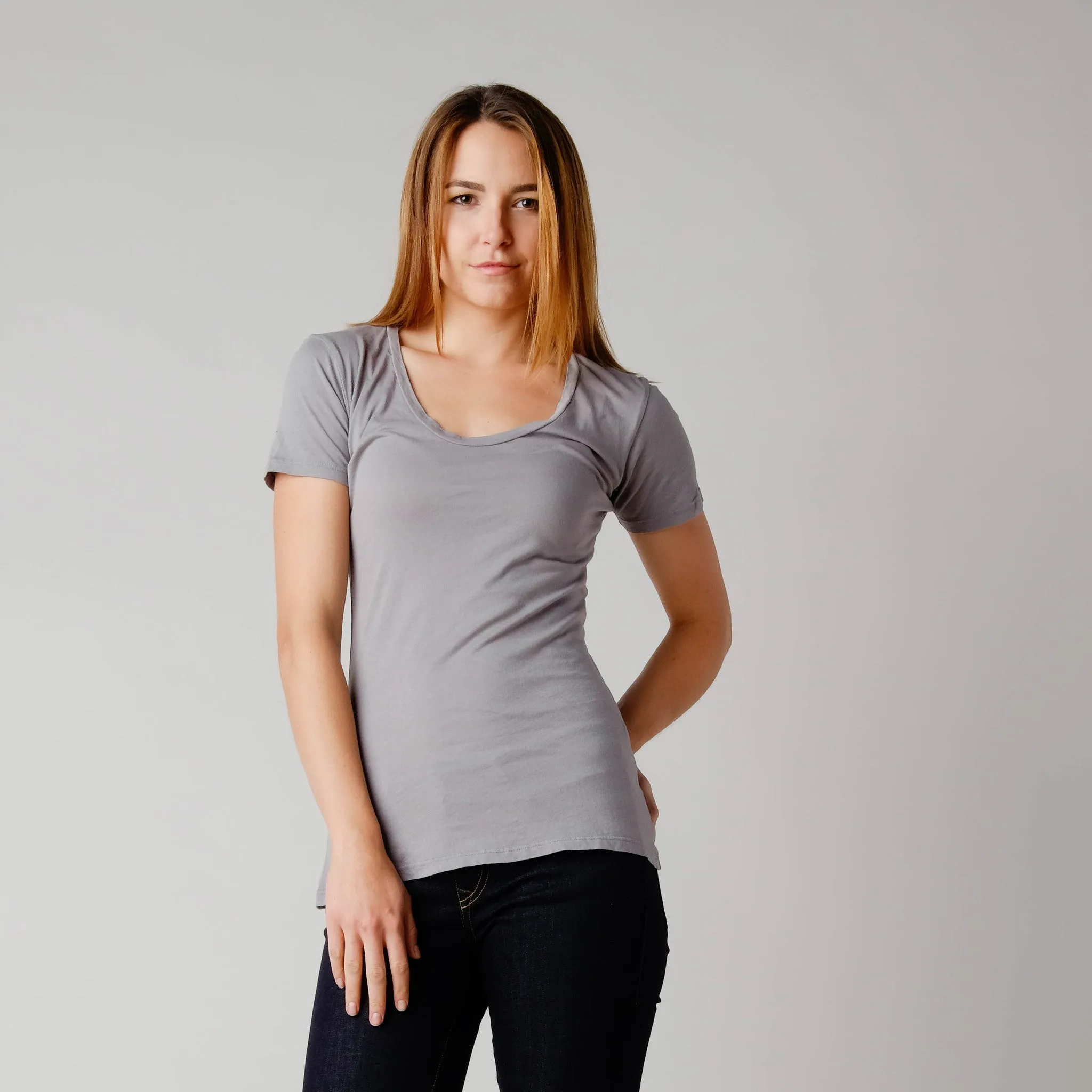 Brooklyn Denim Co. Organic Cotton Swoop Neck Tee - Mendocino