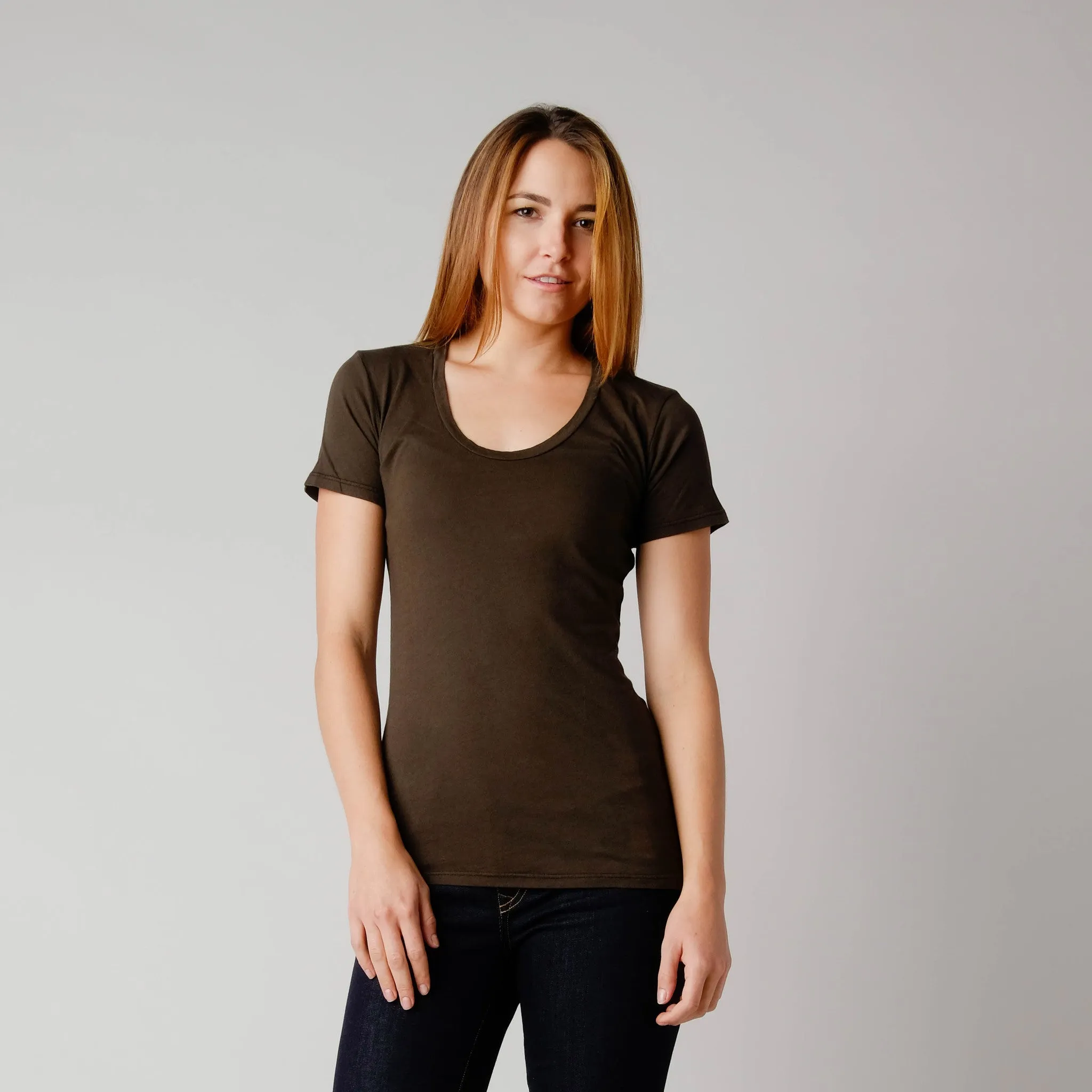 Brooklyn Denim Co. Organic Cotton Swoop Neck Tee - Mendocino