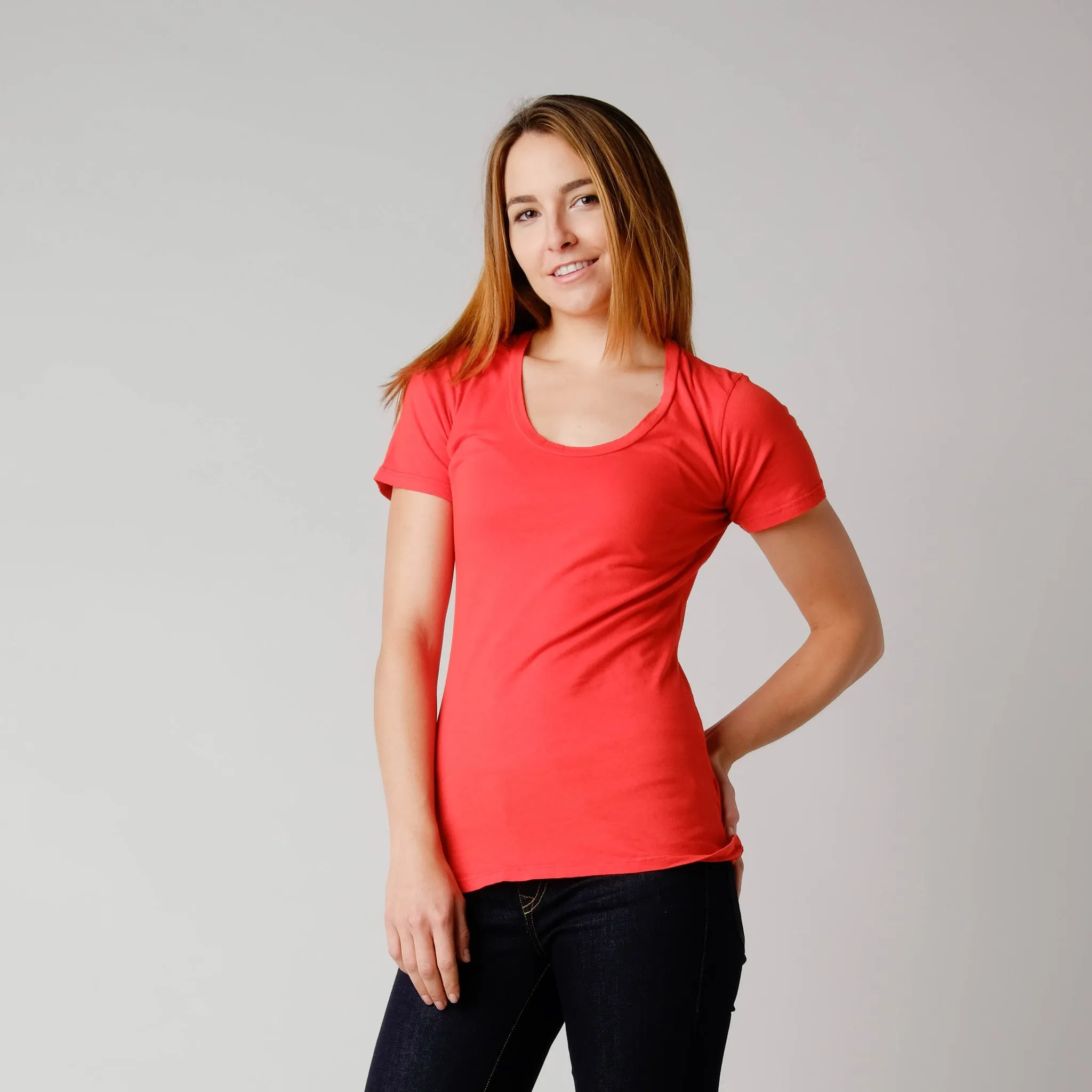 Brooklyn Denim Co. Organic Cotton Swoop Neck Tee - Mendocino