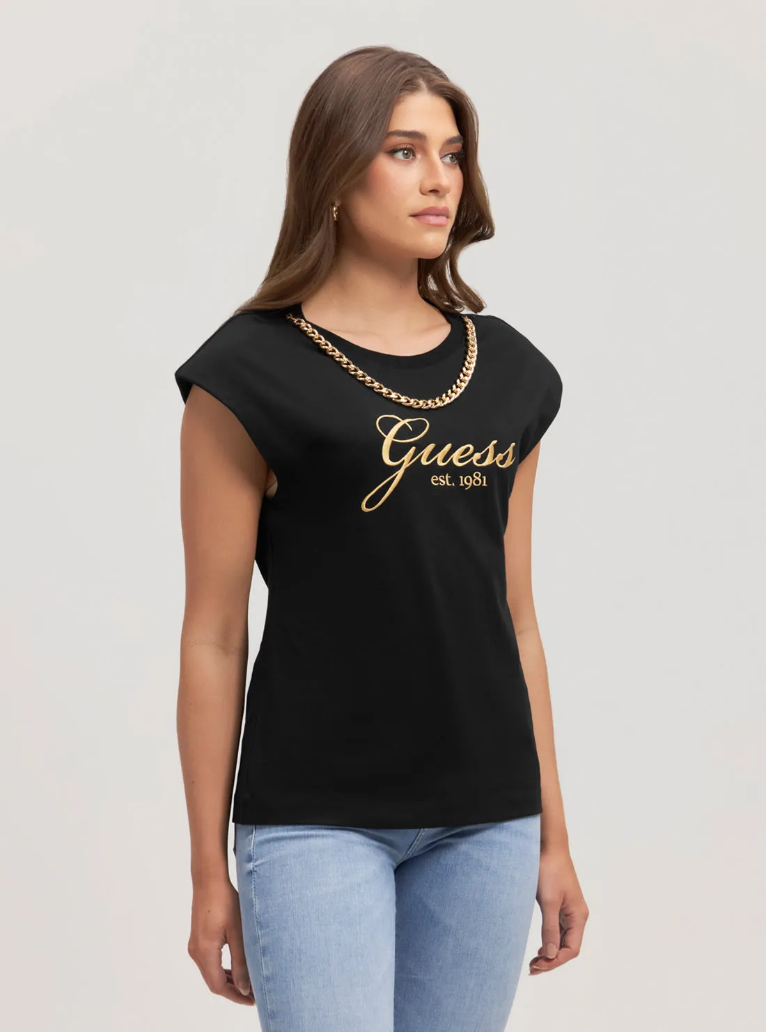 Eco Black Crystal Logo T-Shirt