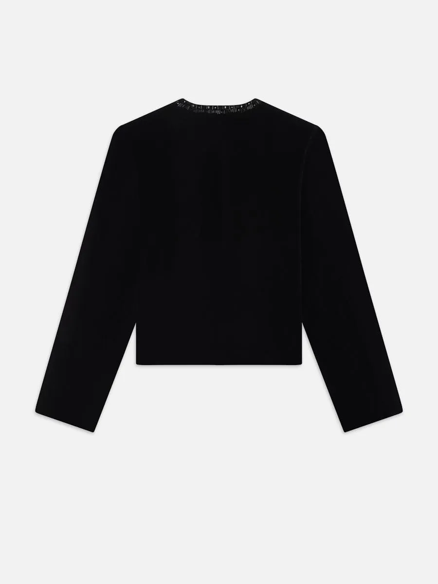 Embellished Velvet Jacket | Black