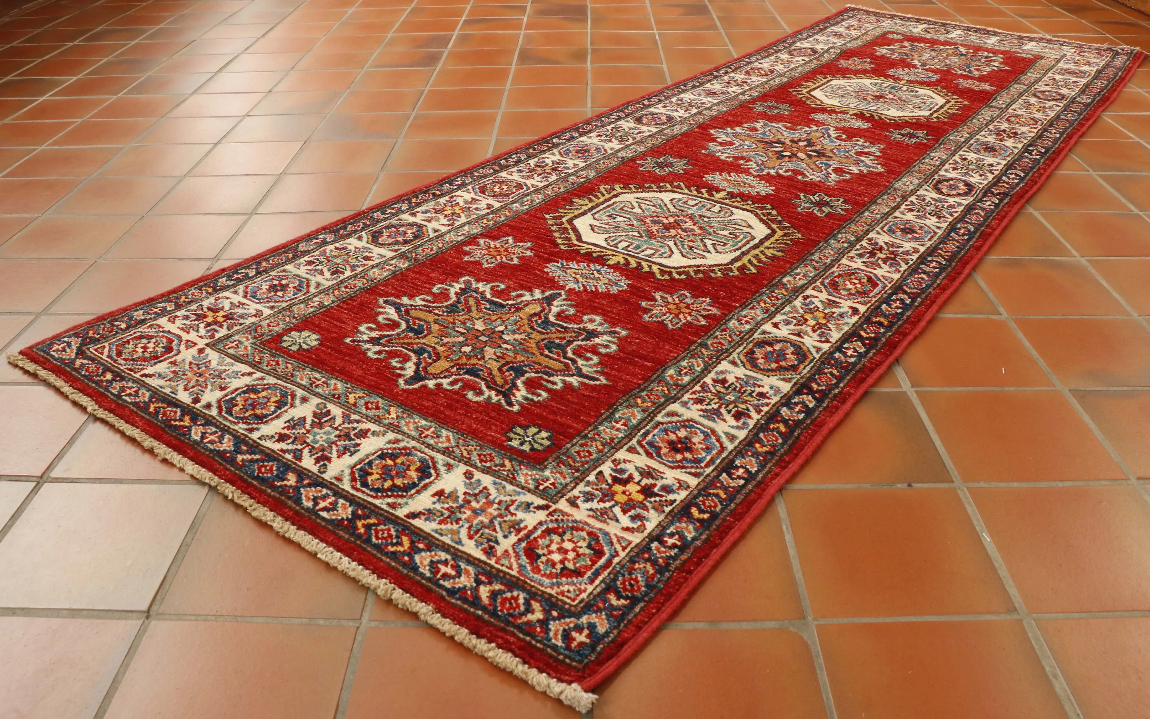 Fine handmade Afghan Kazak runner - 306633