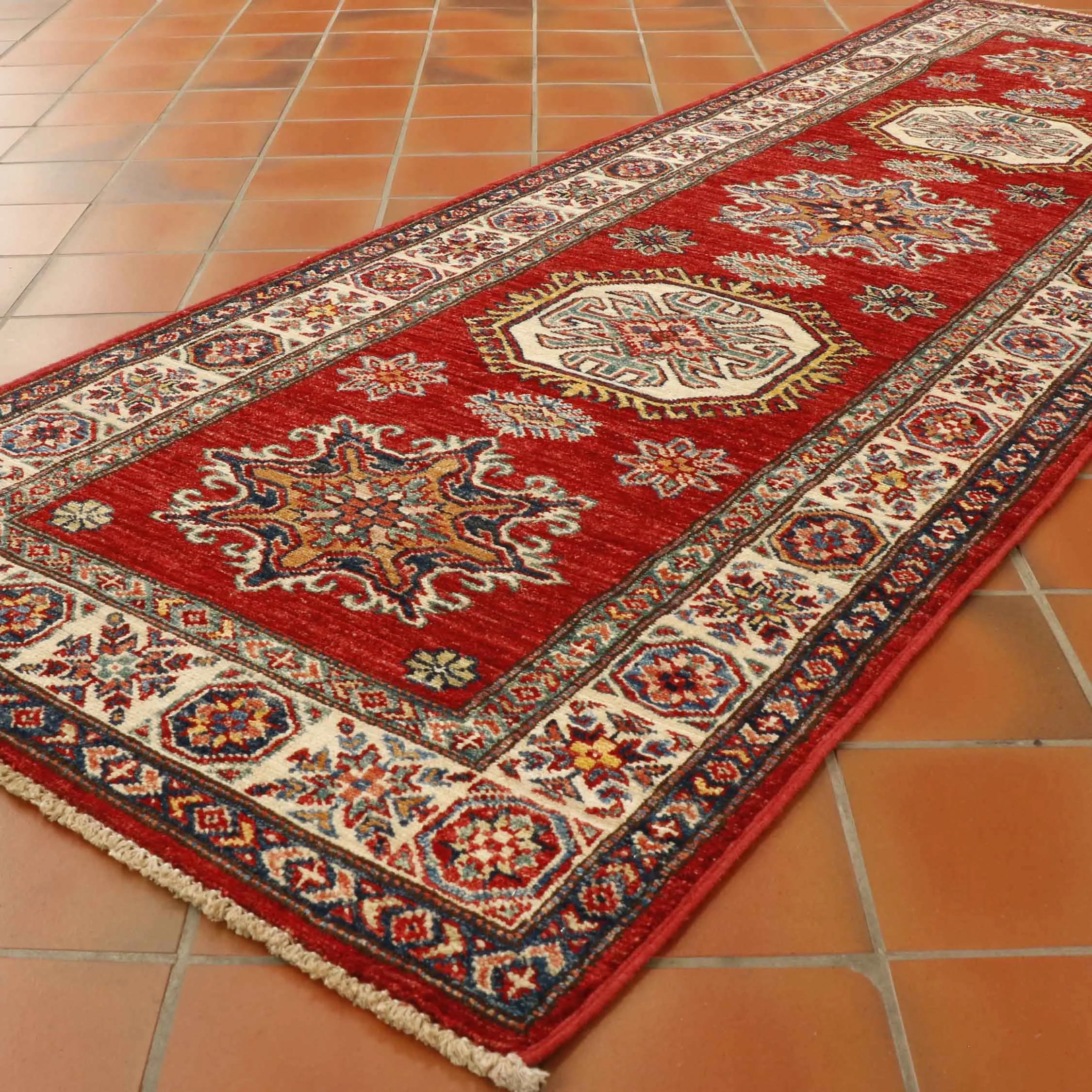 Fine handmade Afghan Kazak runner - 306633