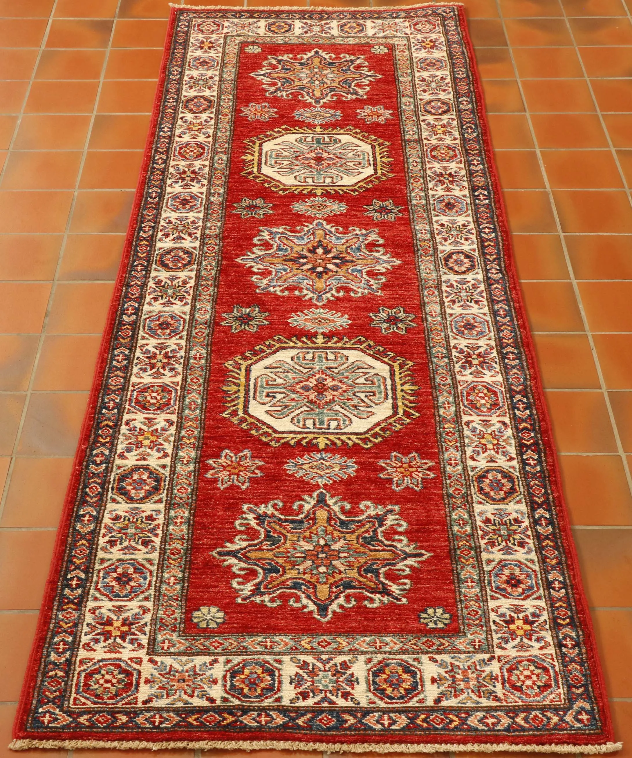 Fine handmade Afghan Kazak runner - 306633