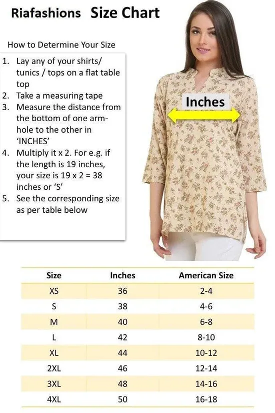 French Crepe Printed Short Style Kurta
