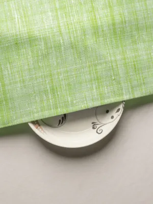 Green Color Self Pattern Traditional Cotton Khadi Fabric