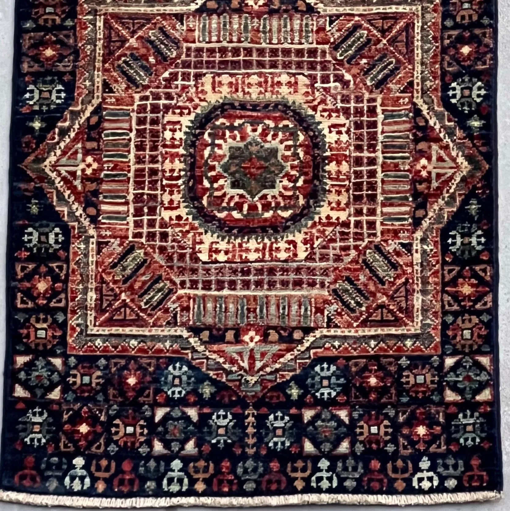 Handmade Afghan Choeb Rang short runner - ENR308348