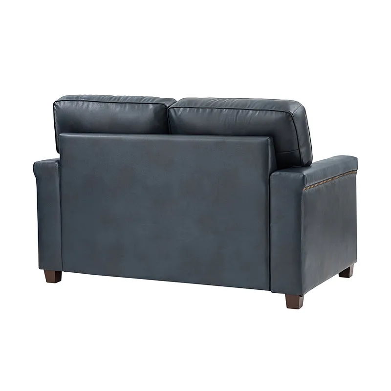 Hugo 56" Wide Top Layer Leather Sofa