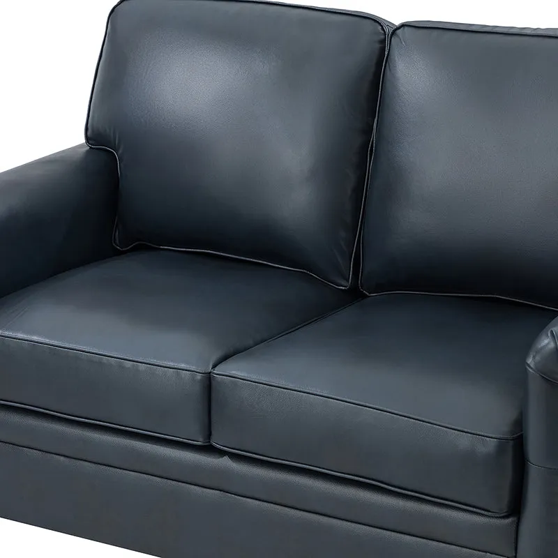 Hugo 56" Wide Top Layer Leather Sofa
