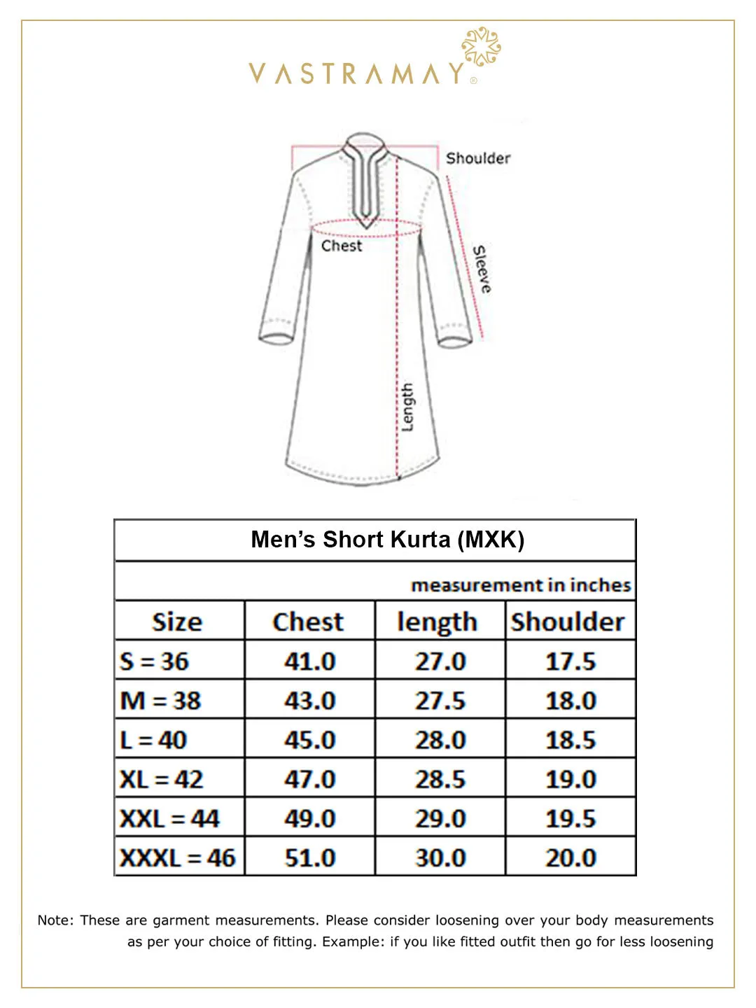 Jashvi Men's Blue Pure Cotton Short Kurta