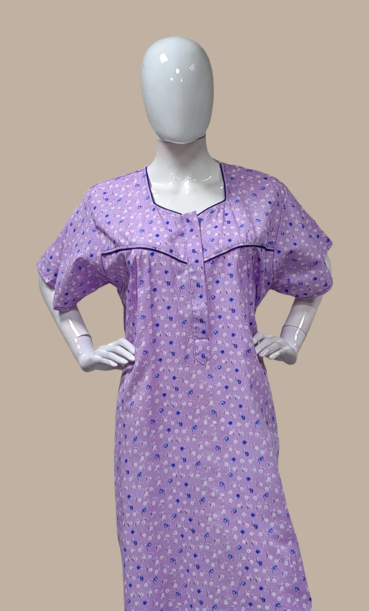 Lavender Floral Printed Kaftan