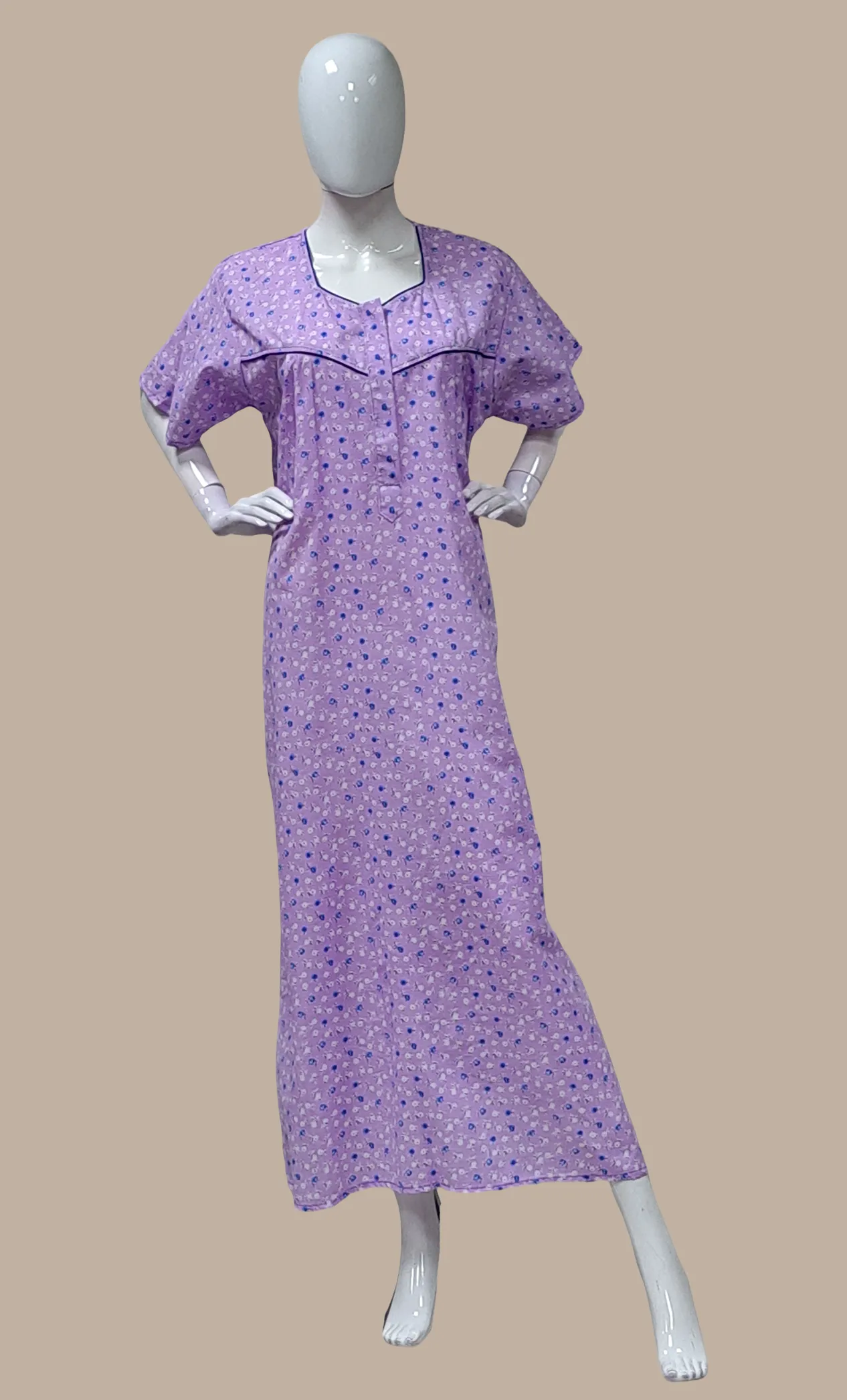 Lavender Floral Printed Kaftan