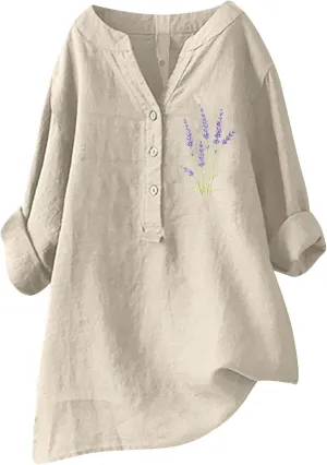 Linen Button Down Shirt Women with Gradient Letter Printed Pockets and Hooded Casual Collared Blouses Loose Fit