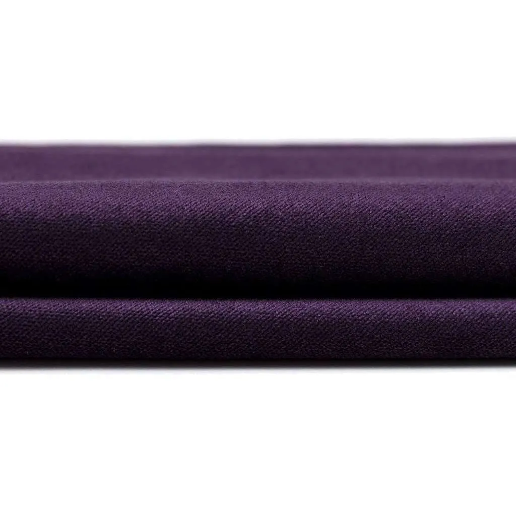 Matt Aubergine Purple Velvet Fabric