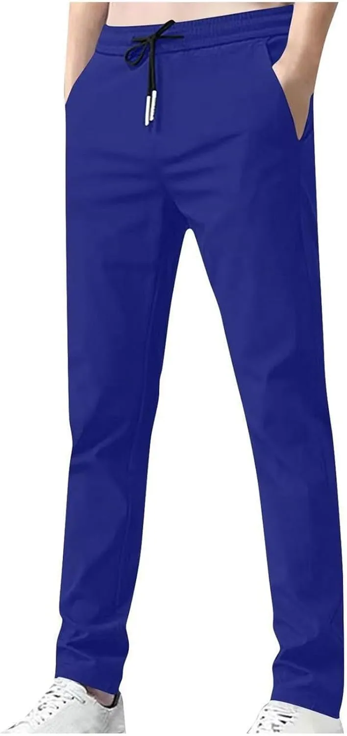 Men's Casual Pants Lightweight Breathable Straight Leg Trousers for Daily Wear Outdoor Activities Comfortable