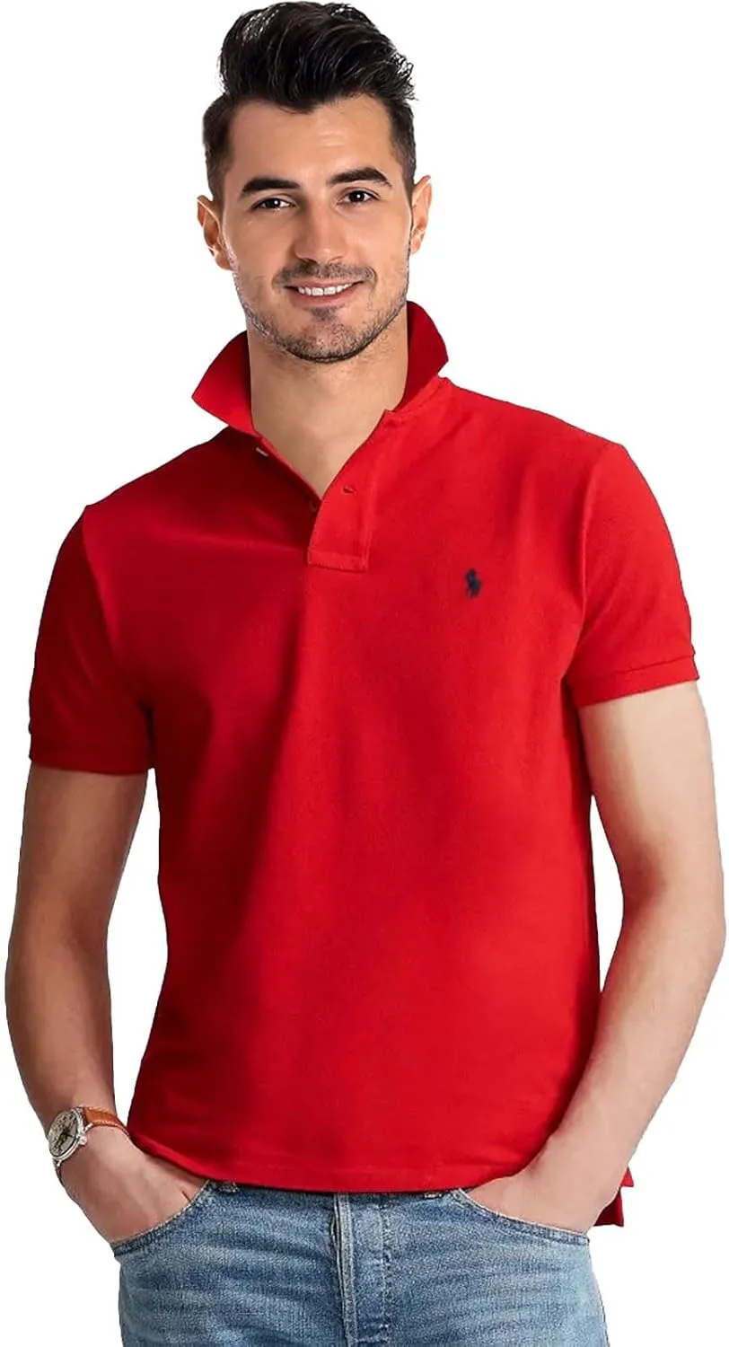 Men's Custom Classic Polo Shirt Short Sleeve for Outdoor Golf Tennis Polo 2 Buttons Tops-Proudly of U.S Polo