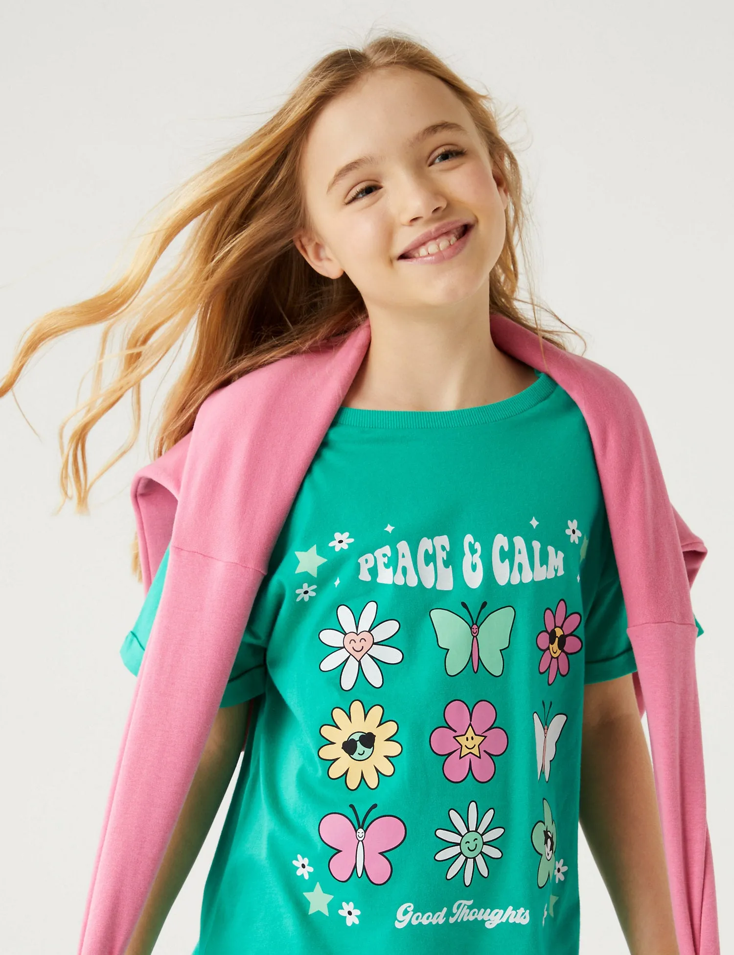 Pure Cotton Slogan T-Shirt