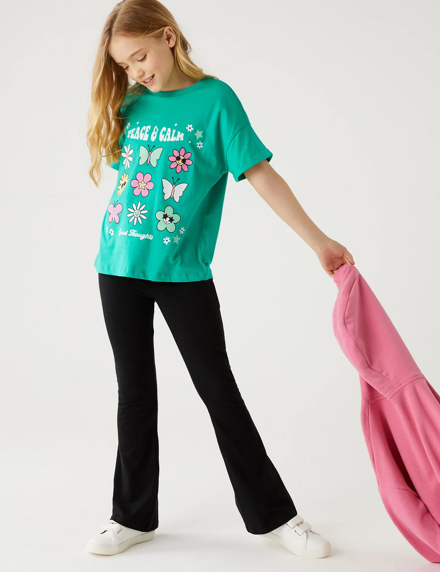 Pure Cotton Slogan T-Shirt