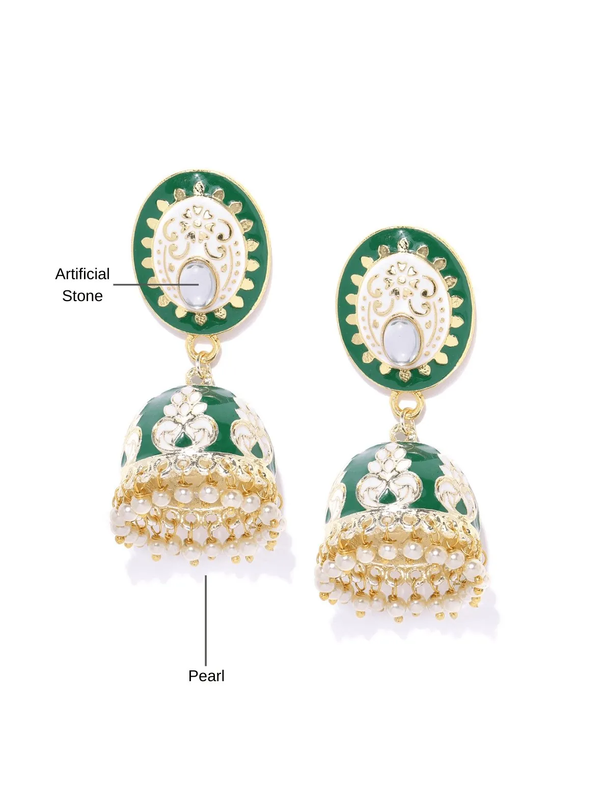 Sheesh Meenakari Jhumkis