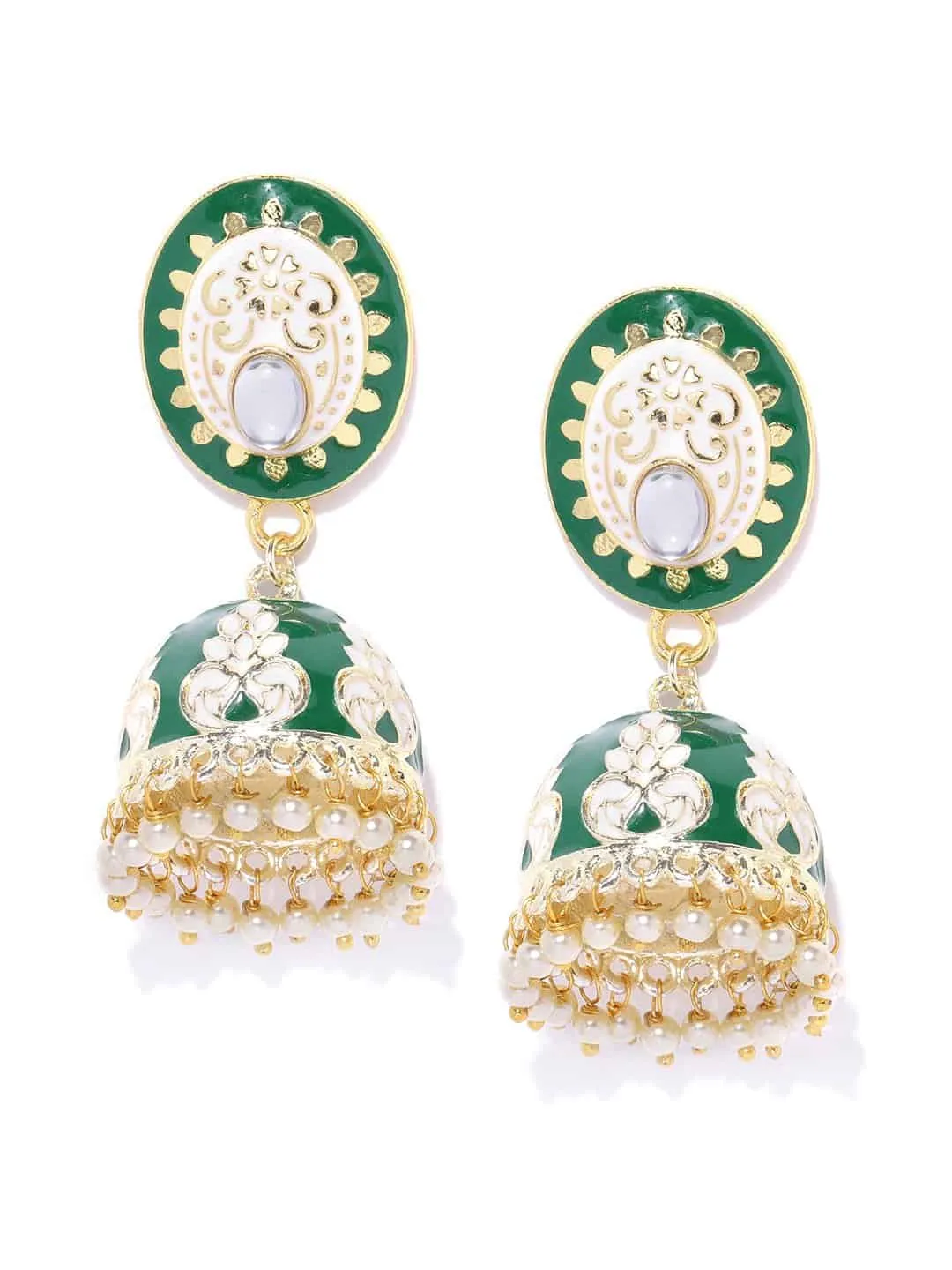 Sheesh Meenakari Jhumkis