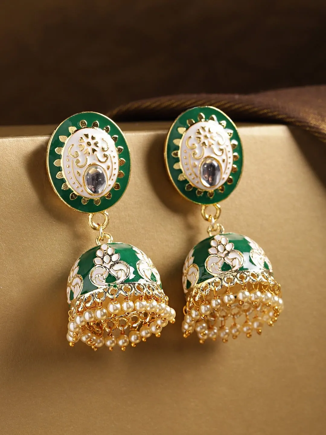 Sheesh Meenakari Jhumkis