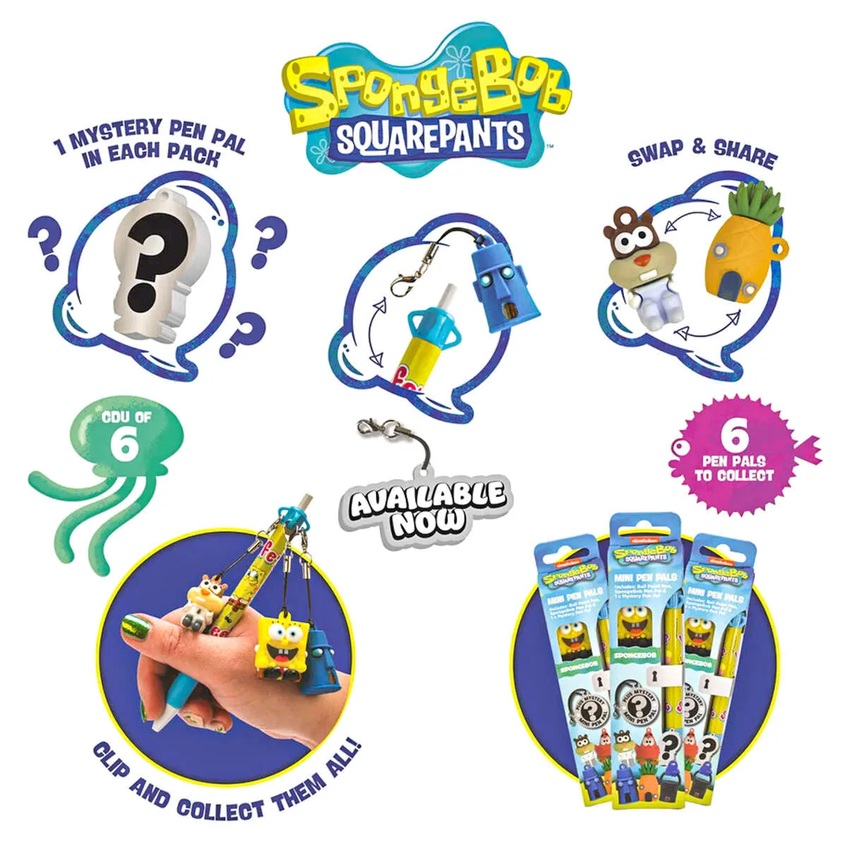 SpongeBob Squarepants Mini Pen Pals (styles vary)