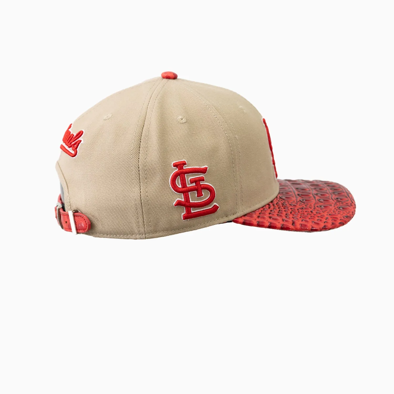 St. Louis Cardinals MLB Leather Visor Strapback Hat