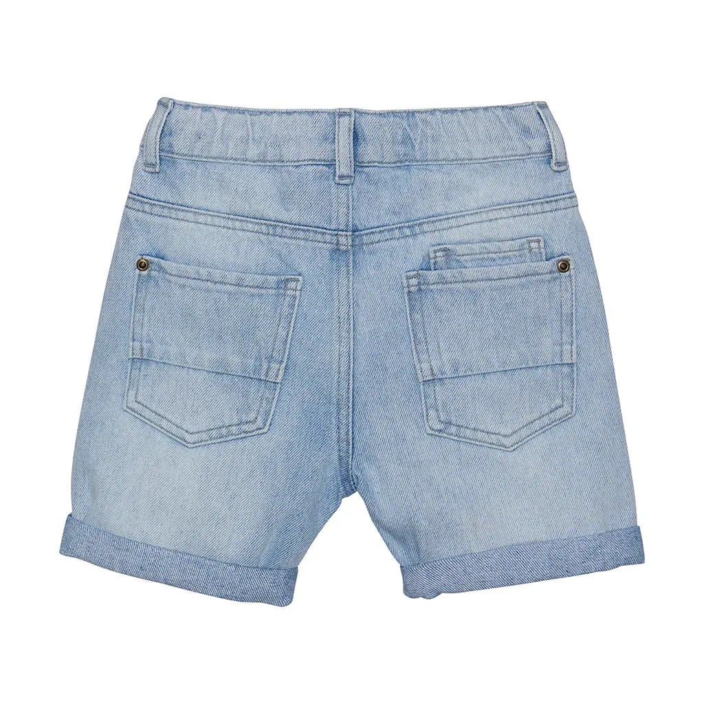 The Timmy Light Denim Jean Shorts - KIDS