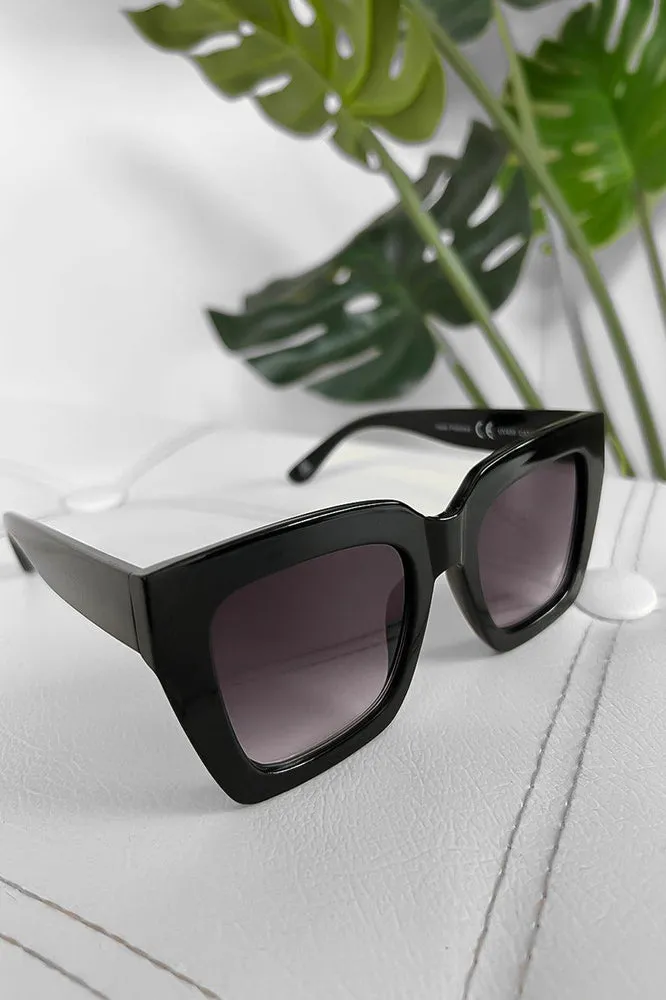 Transparent Plastic Butterfly Frame Sunglasses