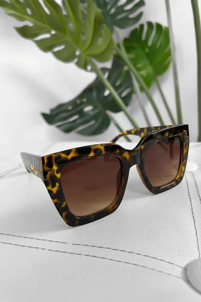 Transparent Plastic Butterfly Frame Sunglasses