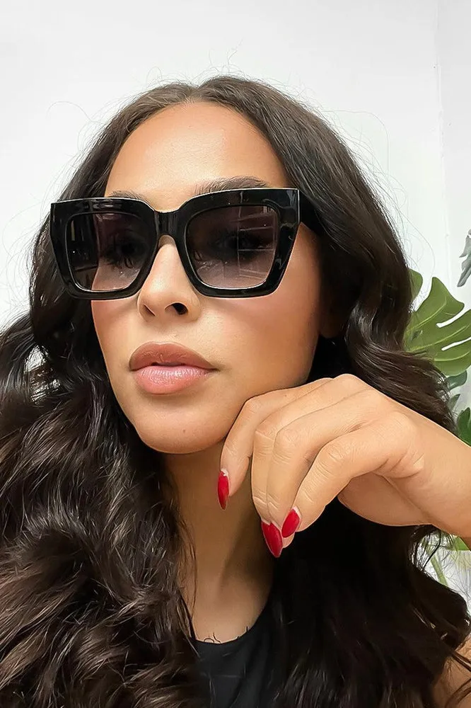 Transparent Plastic Butterfly Frame Sunglasses