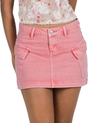 UAURORAO Women Denim Cargo Skirt Y2k Low Waist Stretch Mini Jean Skirt Vintage Bodycon Pencil Short Skirt with Pockets