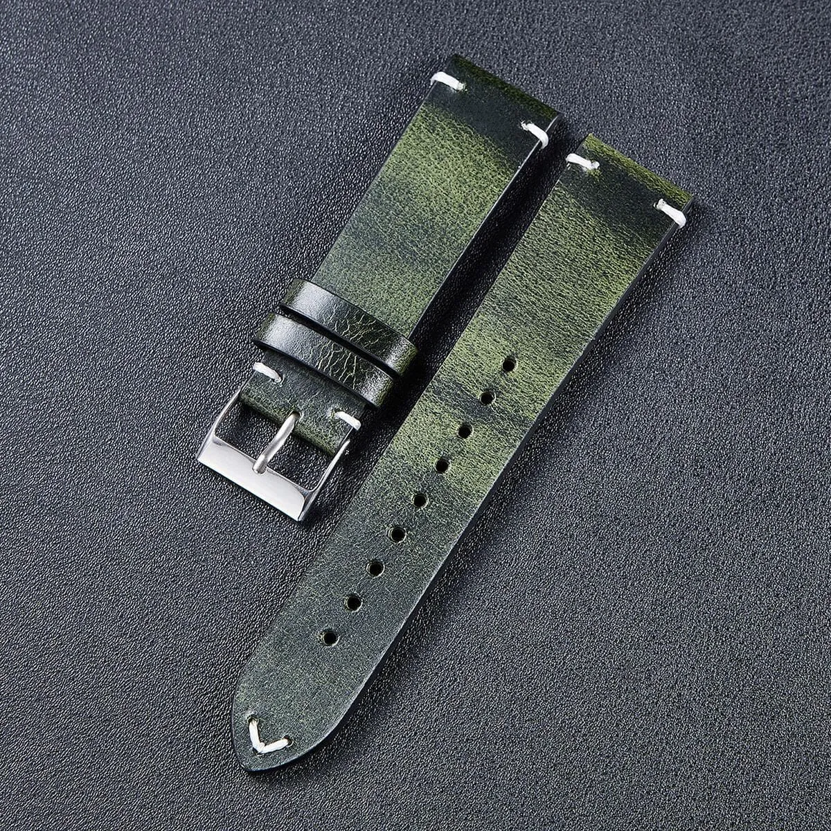 Vintage Oiled Leather Watch Straps Compatible with the Garmin Vivomove 3s