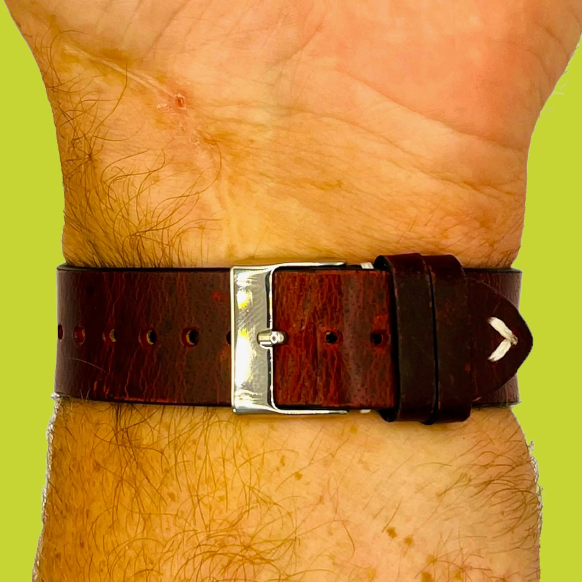 Vintage Oiled Leather Watch Straps Compatible with the Garmin Vivomove 3s
