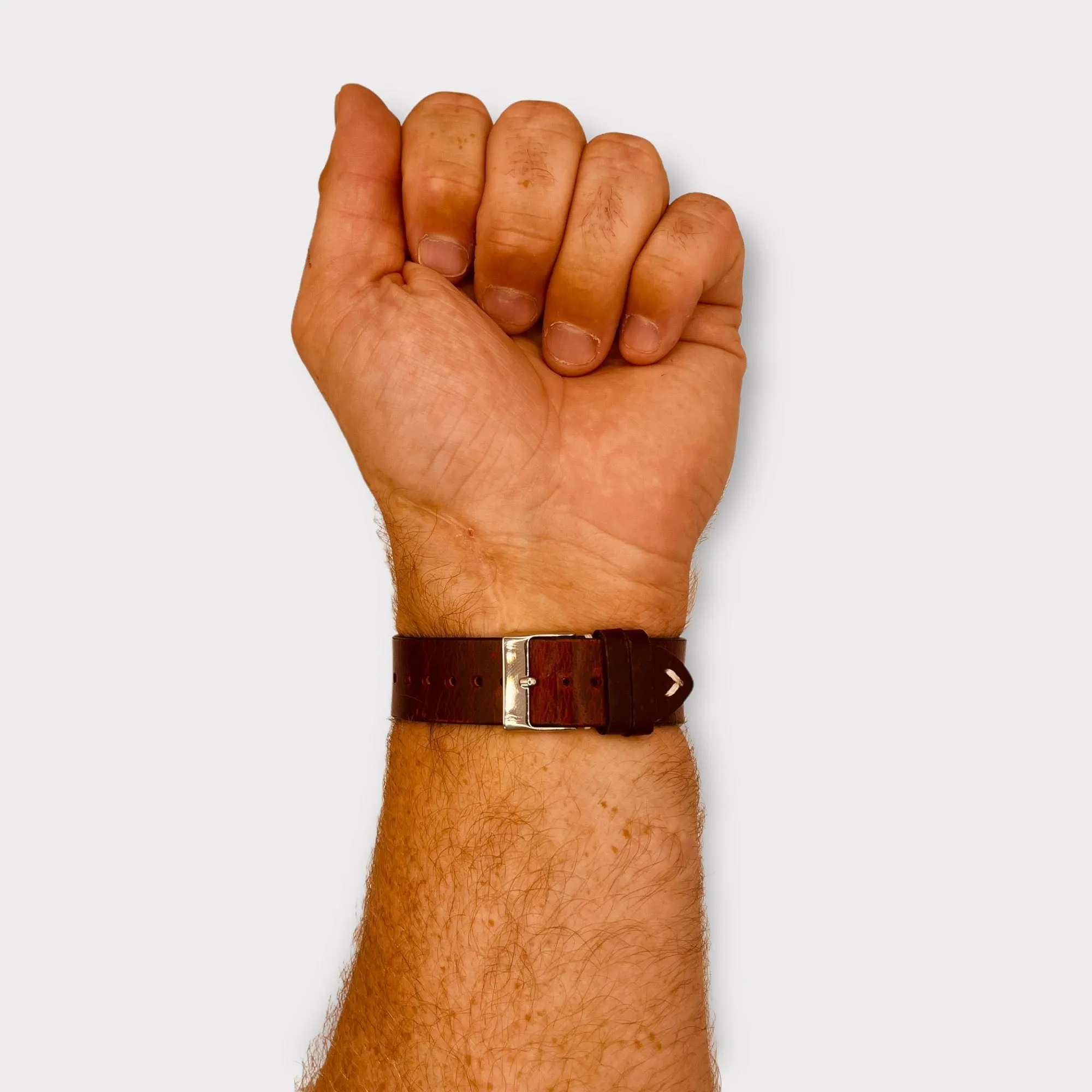 Vintage Oiled Leather Watch Straps Compatible with the Garmin Vivomove 3s
